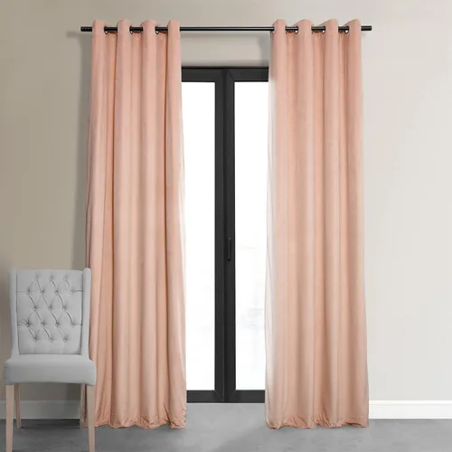 Vista 17 de Half Price Drapes VPCH-110602-84-GRBO cortinas oscurecedoras de ojales terciopelo