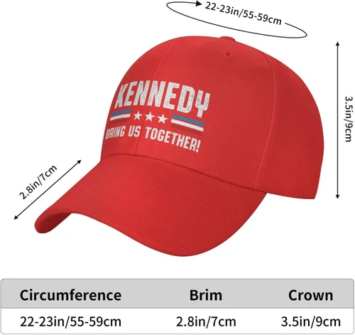 Vista 6 de gymini Kennedy para Presidente Sombrero Kennedy 2024 Save America Hat Anti Biden Sombrero Demócrata Sombrero Deportes Béisbol Papá Gorra