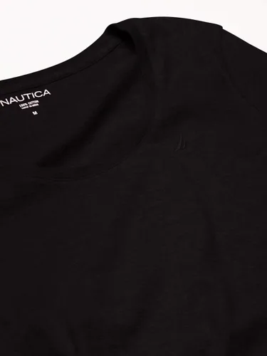 Vista 8 de Nautica Camiseta Easy Comfort para mujer, cuello redondo, súper suave, 100% algodón, color liso