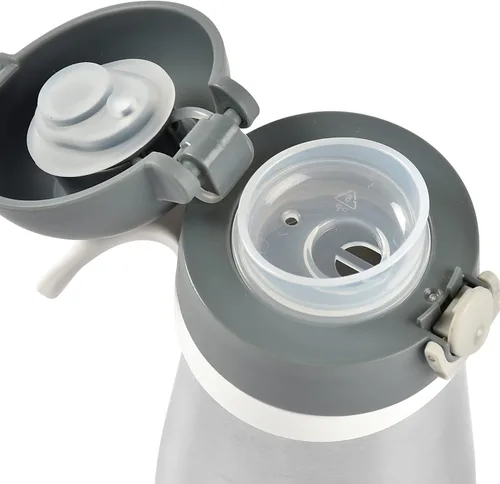Vista 3 de BEABA - Botella de agua para niños con aislamiento de acero inoxidable, termo con boquilla a prueba de derrames y parte superior cerrada, perfecta