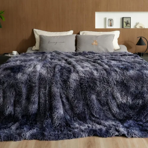 Vista 21 de Pawque Manta de piel sintética de 50 x 60 pulgadas, manta suave y esponjosa, cálida y gruesa, de pelo largo, reversible, ligera, acogedora para Negro
