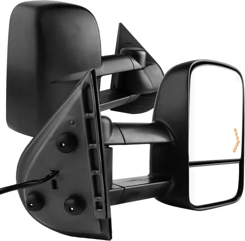 Vista 8 de AUTOSAVER88 Espejos de remolque compatibles con Chevy Silverado GMC Sierra 2007-2014, juego de espejos de remolque con calefacción eléctrica