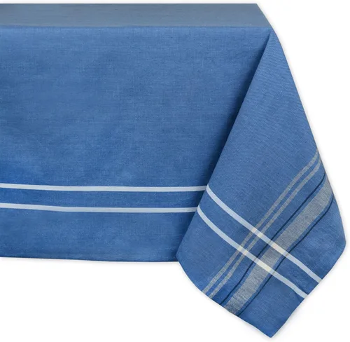 Vista 20 de DII - Mantel para mesa de comedor, estilo rústico, colección de manteles con rayas estilo francés, 60 x 84 pulgadas, color gris pardo/rojo