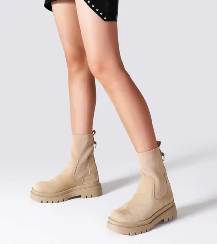 Vista 5 de Shoe'N Tale Chelsea - Botines para mujer, con plataforma elástica, suela elástica, antideslizantes, punta redonda, sin cordones