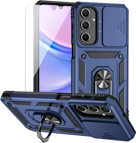 Vista 16 de Funda para Samsung Galaxy A16 5G con cubierta para lente de cámara, protector de pantalla HD, doble capa de grado militar, probada contra caídas
