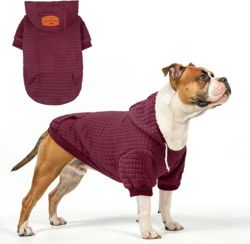Vista 34 de BEAUTYZOO - Sudadera con capucha para perros con agujero para correa y bolsillo, suéteres para perros pequeños, medianos y grandes, niños y niñas