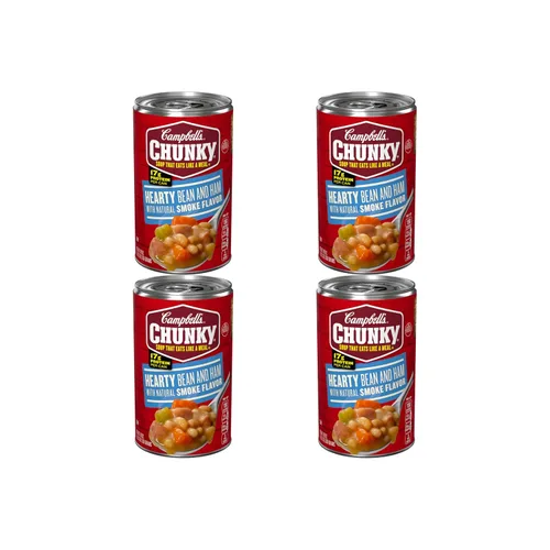 Vista 13 de Sopa Campbell’s Chunky, sopa de frijoles con jamón, lata de 19 Oz