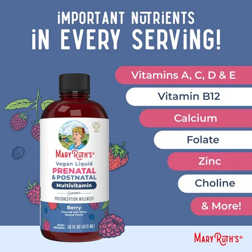 Vista 7 de MARYRUTH'S Vitaminas posnatales y prenatales para mujer, sin azúcar, multivitamínico para mujer para antes de la concepción, embarazo y lactancia
