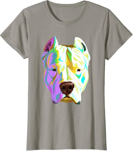 Vista 53 de Colorida camiseta Dogo Argentino, Negro, S