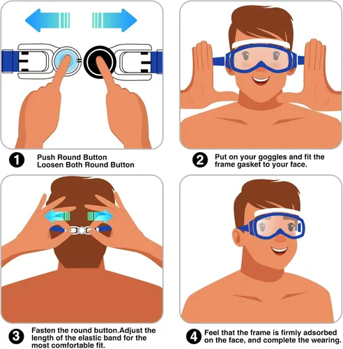 Vista 8 de Braylin Gafas de natación para adultos, paquete de 2 gafas de natación de visión amplia para hombres, mujeres, jóvenes, adolescentes, antivaho y más