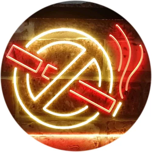 Vista 14 de ADVPRO No Smoking Non Smoke Warning Shop Restaurant Dual Color LED Neon Sign Blue & Red 12" x 8.5" st6s32-i3189-br