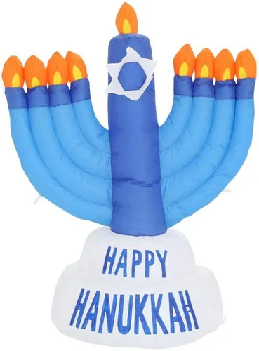Vista 3 de Gemmy Industrias Hanukkah Menorah Navidad Inflable Plástico