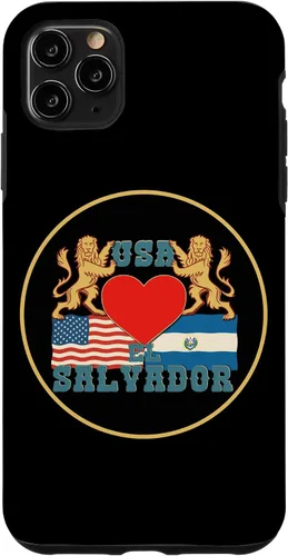 Vista 11 de iPhone 14 Bandera de El Salvador y Estados Unidos, Funda Salvadoreña