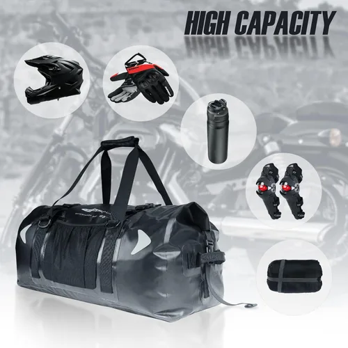 Vista 9 de Bolsa seca impermeable para motocicleta 65L