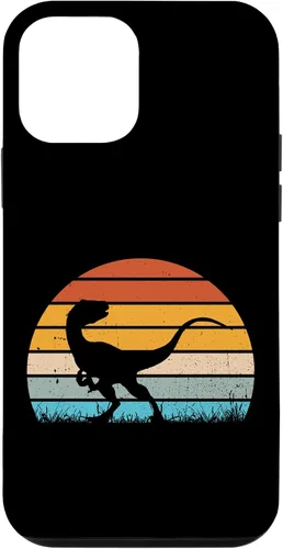 Vista 16 de Retro Sunset Jurassic Velociraptor Dinosaur Case for iPhone 17