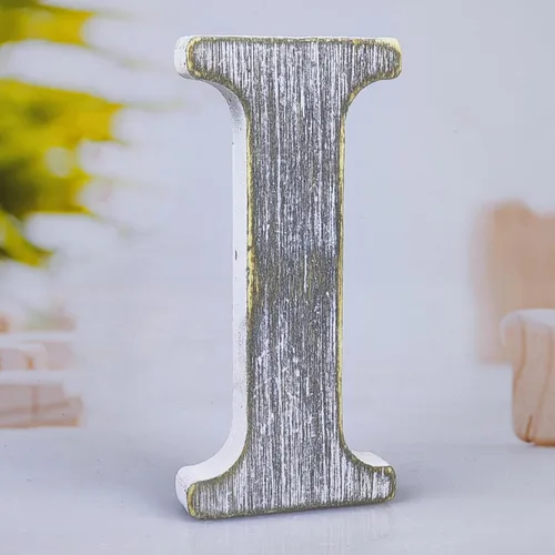 Vista 17 de Letras de madera rústica sin terminar de 8 pulgadas para decoración de pared, letras decorativas de pie en rodajas, decoración de tablero