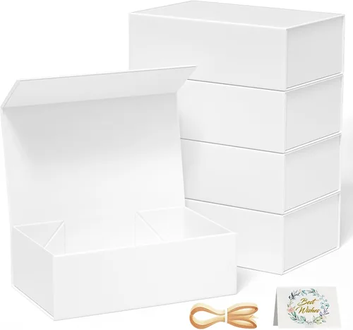 Vista 37 de RYDDOY Caja de Regalo Negra, 9.5x6x3'' Cajas de Regalo para Regalos con Tapas Cierre Magnético Rectangular Plegable para Caja de Propuesta de Negro