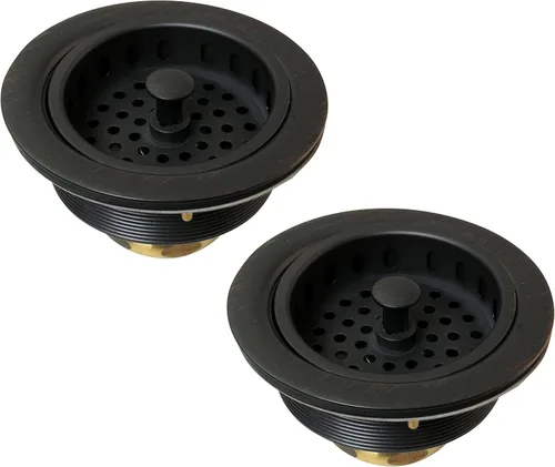 Vista 24 de Westbrass D214-12A - Colador grande para fregadero de cocina de 3-1/2 pulgadas, bronce antiguo