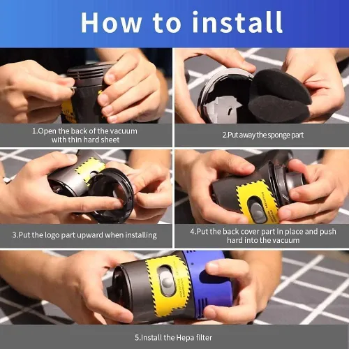 Vista 5 de Cubierta trasera del motor Replacemnet para Dyson V7 V8 Aspiradora Accesorios