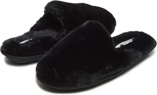 Vista 3 de Laura Ashley Pantuflas de felpa para mujer con espuma viscoelástica