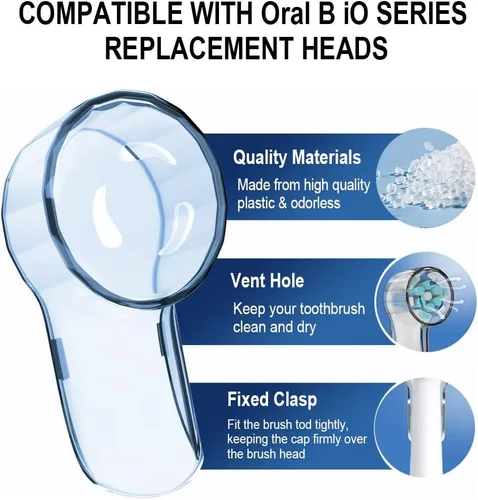 Vista 2 de Cubiertas para cabezales de cepillo de dientes iO, cubiertas para cabezales de cepillo de dientes iO para Ultimate Clean, Gentle Care y Ultimate