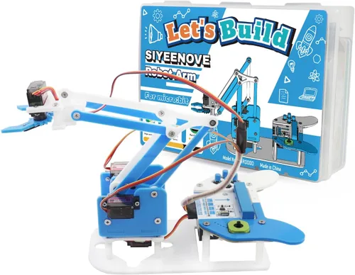Vista 8 de Microbit Smart Robotic Arm Kit 4DF Kit de construcción de brazo mecánico programable para edades de 14 años en adelante para aprender codificación