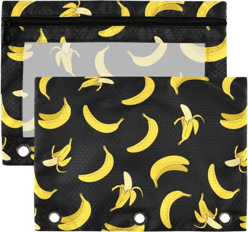 Vista 25 de Estuche para lápices para carpeta de 3 anillos de fútbol americano con cremallera, bolsas de cosméticos transparentes para oficina, universidad