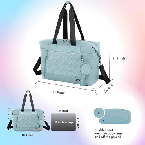 Vista 6 de Dikaslon Bolsa de Pañales Tipo Tote, Bolsa de Pañales de Viaje Grande Tipo Tote para Mamá y Papá, Bolsa de Bebé Multifuncional para Niños y Niñas