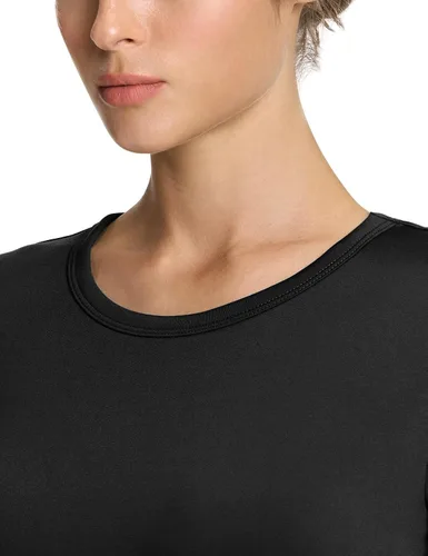 Vista 5 de TSLA Conjunto de ropa interior térmica para mujer, vellón suave, pantalones largos, primera capa cálida para invierno, parte superior e inferior