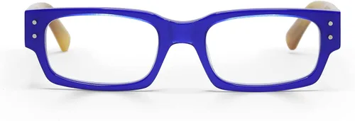 Vista 9 de eyebobs Gafas de lectura tradicionales y azules Peckerhead Azul y ámbar/marrón lechoso