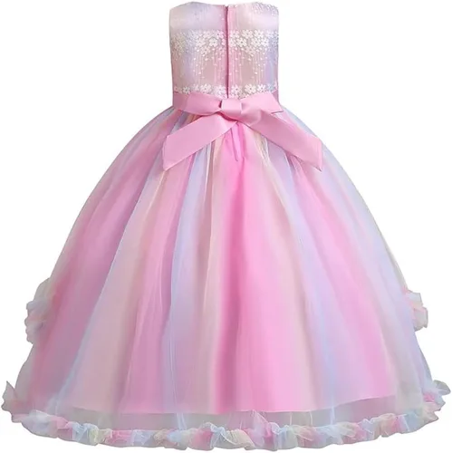 Vista 53 de Vestido de tul de unicornio arcoíris para niñas, vestido de princesa para cumpleaños, Halloween, Navidad, concurso de baile, fiesta de baile