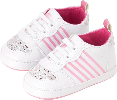 Vista 4 de K-Swiss Tenis para bebé niña Zapatos ligeros de suela suave Tenis de primera caminante para bebés niñas (0-12 meses)