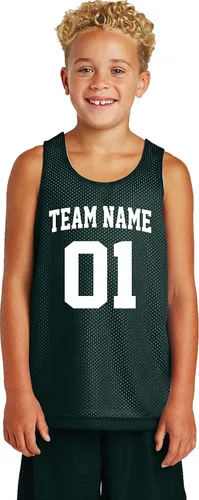 Vista 17 de Custom Basketball Jersey Youth Sizes Add Your Team, Name, & Number Unisex