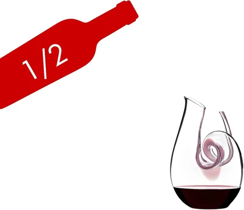 Vista 2 de Riedel Curly Mini Pink Cyrstaline - Decantador de 24 onzas
