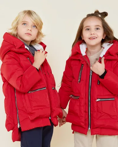 Vista 4 de Abrigo Orolay para niño, acolchado con capucha, chaqueta acolchada para niño y niña, chaqueta de invierno