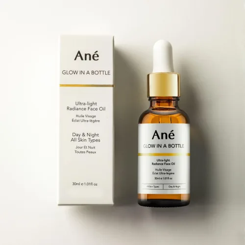 Vista 6 de Ané Glow in a Bottle Aceite facial vegano antienvejecimiento para todo tipo de piel, aceites vegetales 100% naturales, incluyendo argán, semilla