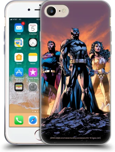 Vista 107 de Head Case Designs Funda de gel con licencia oficial de la Liga de la Justicia DC Comics #10 Darkseid War Comic Book Cover