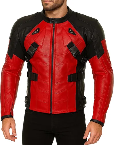 Vista 15 de Mens Premium Distressed Brown Padded Armored Cowhide Leather Cafe Racer Jacket – Vintage Protective Moto Jacket