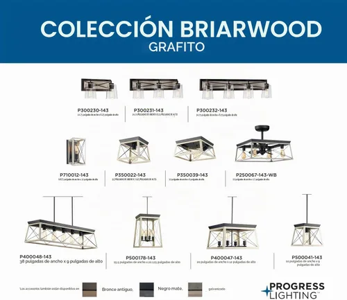 Vista 12 de Progress Lighting Briarwood Collection - Lámpara de techo de 1 luz, lámpara de techo empotrada para luces interiores de cocina, pasillo, dormitorio