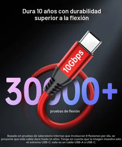 Vista 5 de Cable USB C de 10 Gbps para Android Auto 6 Pulgadas/0.5 Pies, Cable USB C 3.1 Gen2 de 3.1A de Transferencia de Datos, Carga Rápida Tipo C CarPlay