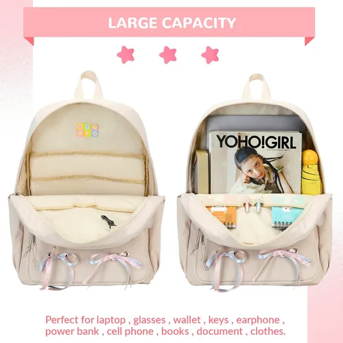 Vista 4 de Mochila de viaje casual para adolescentes y niñas