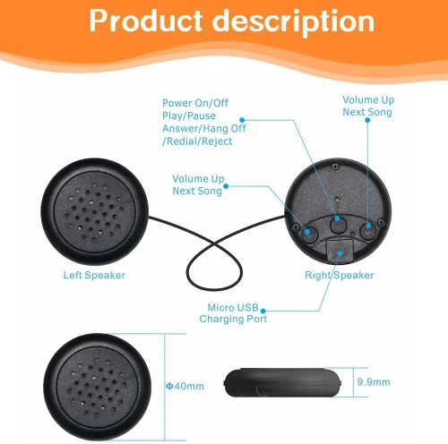 Vista 7 de Auriculares Inalámbricos para Niños, Auriculares Sobre la Oreja para Niños y Pequeños, con Altavoces Delgados y Diadema de Felpa Super Suave (Oso)