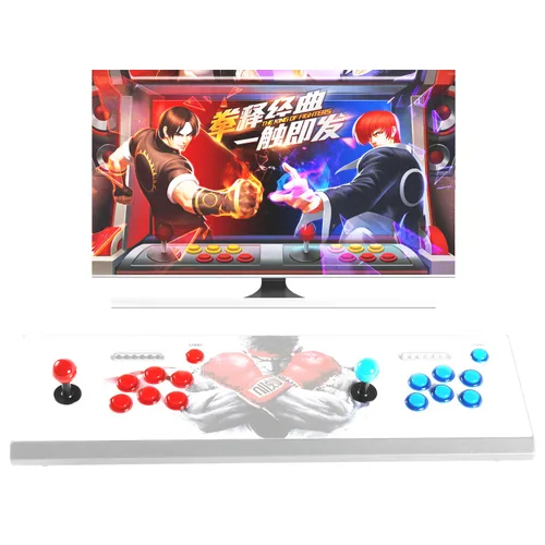 Vista 3 de Hikig 2 Player led arcade buttons and joysticks DIY kit 2x joysticks + 20x led arcade buttons game controller kit for MAME and Raspberry Pi - Red +