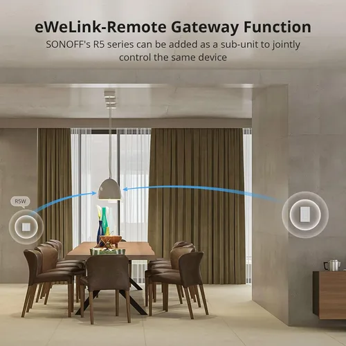 Vista 7 de SONOFF Matter Interruptor de Luz Inteligente, Interruptor de Luz WiFi de 2.4GHz, Se Requiere Cable Neutro, Interruptor de Luz Alexa Compatible