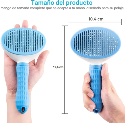 Vista 5 de Depets Cepillo de limpieza autolimpiante, cepillo de pelo suelto fácil de quitar, herramienta de masaje para mascotas adecuada para mascotas