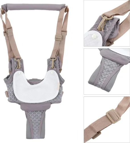 Vista 3 de Arneses para caminar para bebés, almohadilla de entrepierna desmontable ajustable de mano para niños pequeños, cinturón ajustable para ponerse