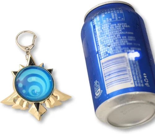 Vista 3 de Loveqiqi Genshin Impact Vision - Llavero Mondstadt Pyro, accesorios de llavero para cosplay, réplica exacta del juego