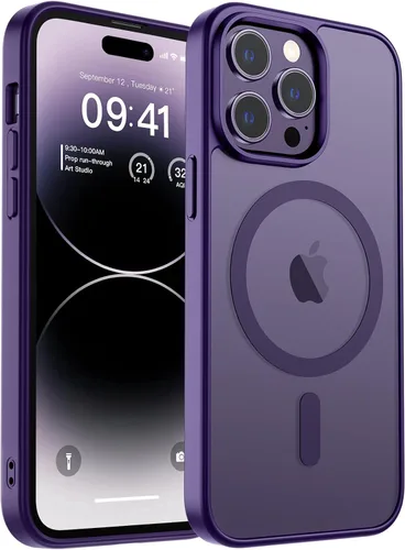 Vista 363 de zapica Funda magnética para iPhone Air, con protector de pantalla de vidrio templado, compatible con MagSafe, translúcida mate, a prueba de golpes