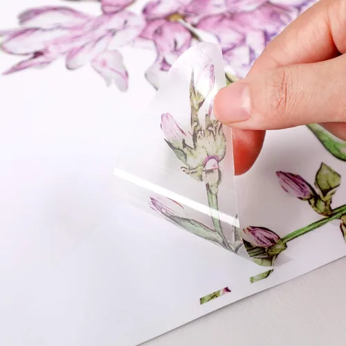Vista 7 de 4 calcomanías de pared de flores, calcomanías de vinilo extraíbles para pared, calcomanías de pared para el hogar, dormitorio, sala de estar