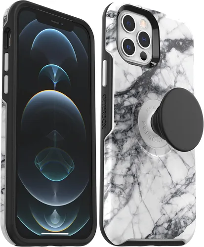 Vista 7 de OtterBox + Funda Pop Symmetry Series para iPhone 12 y iPhone 12 Pro (solamente) - Embalaje no minorista - Berry Flow